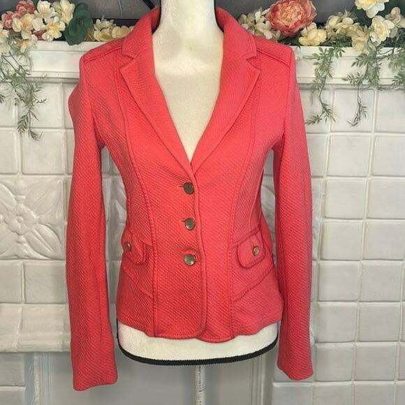 Gerry Weber Coral Pink Blazer Size 6 - Picture 3 of 10